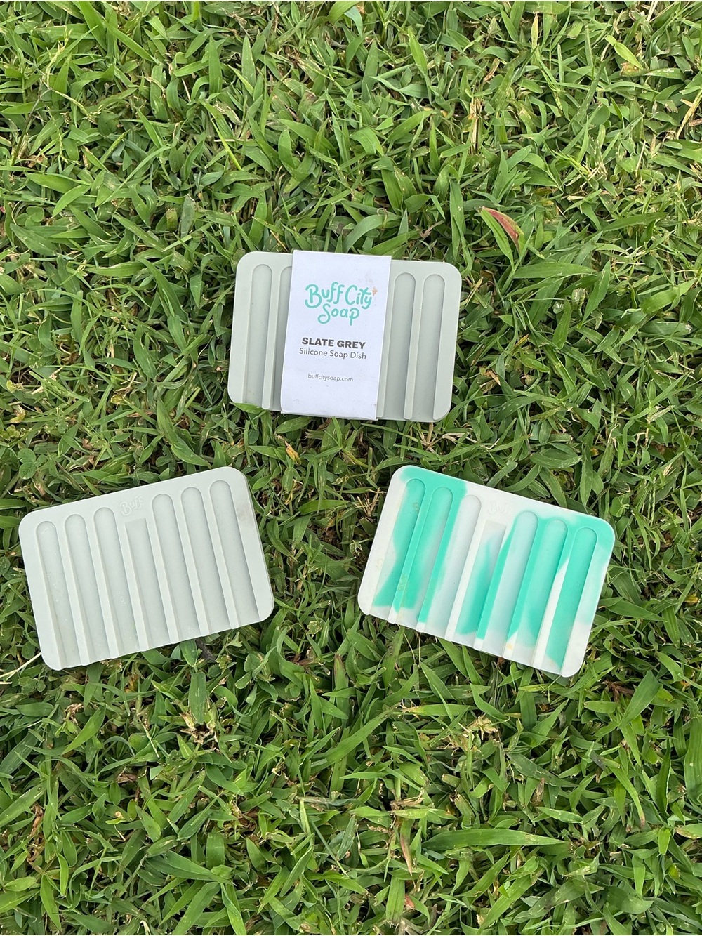 Slate Grey Silicone Soap Dish
